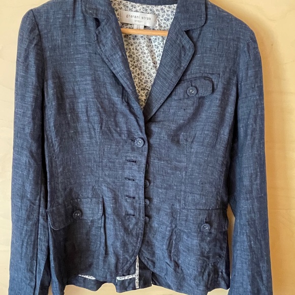 Gharani Strok Linen Jacket - Picture 2 of 9
